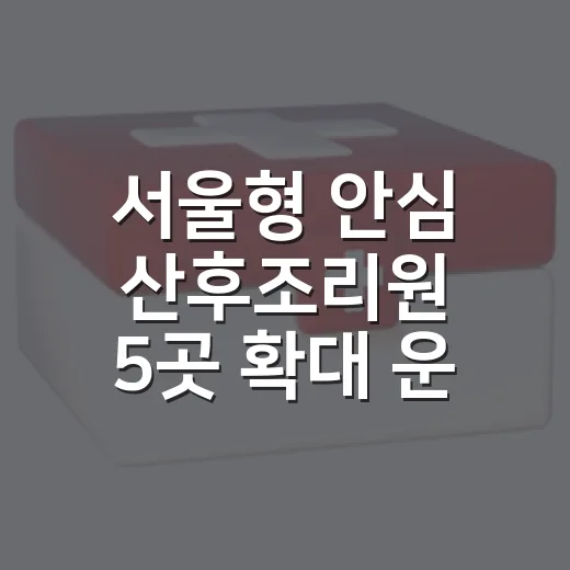 서울형 안심 산후조리원 5곳 확대 운영 및 추가 모집
