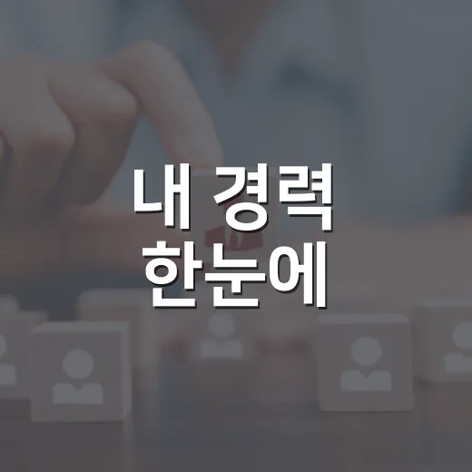 내 경력 한눈에, 고용24 통합경력증명 서비스 출범