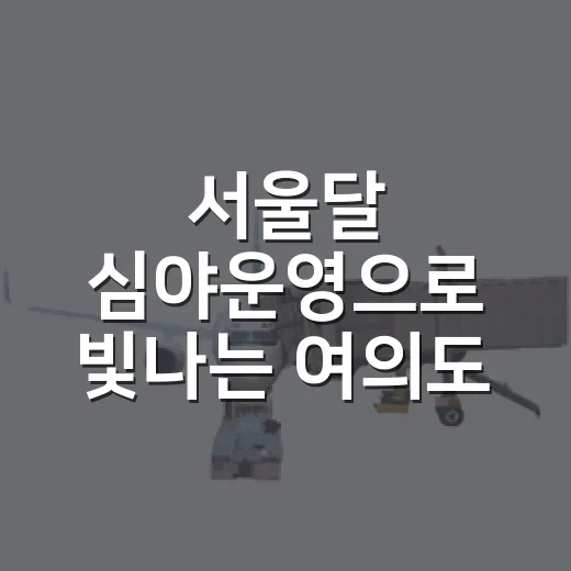 서울달 심야운영으로 빛나는 여의도 야경