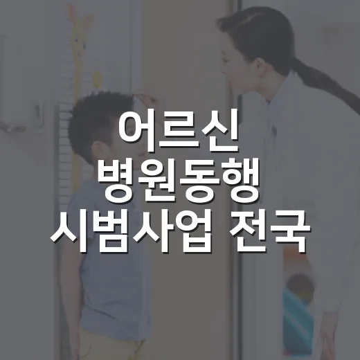 어르신 병원동행 시범사업 전국 확대