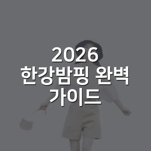 2026 한강밤핑 완벽 가이드