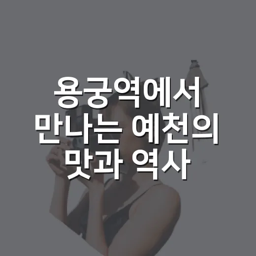 용궁역에서 만나는 예천의 맛과 역사