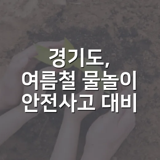 경기도, 여름철 물놀이 안전사고 대비태세 점검