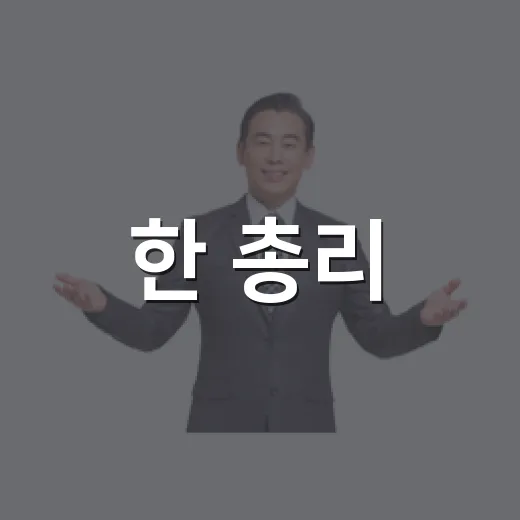 한 총리, 시장 질서 교란 행위 철저 점검 지시