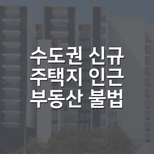 수도권 신규 주택지 인근 부동산 불법거래 346건 적발