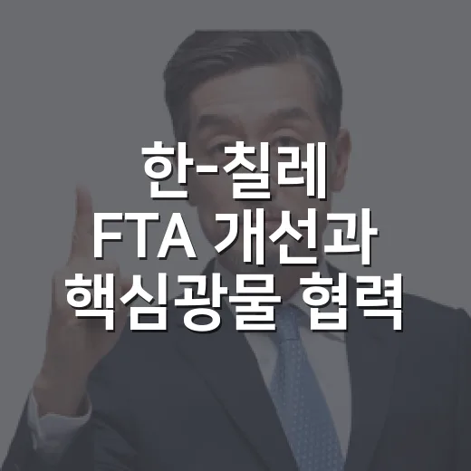 한-칠레 FTA 개선과 핵심광물 협력 강화