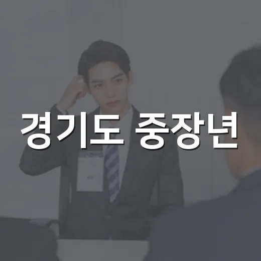 경기도 중장년, 퇴직 후에도 활발한 경제활동
