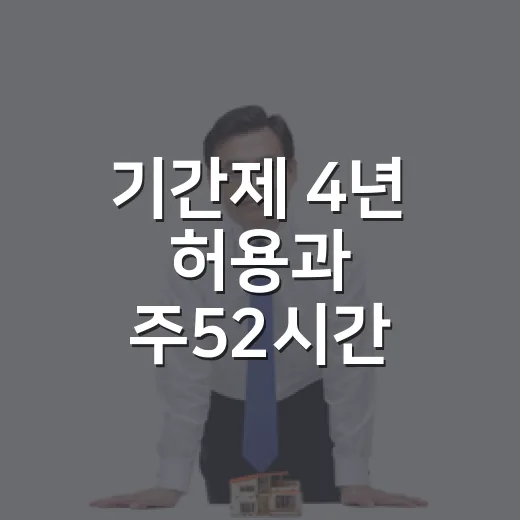 기간제 4년 허용과 주52시간 예외 논란