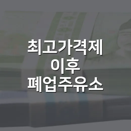 최고가격제 이후 폐업주유소 증가 사실 아냐