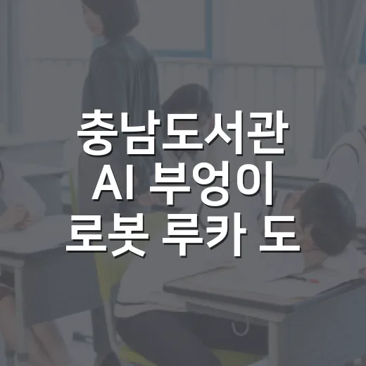 충남도서관 AI 부엉이 로봇 ‘루카’ 도입