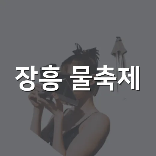 장흥 물축제, 무더위 속 시원한 물놀이 축제 현장