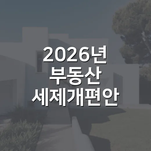 2026년 부동산 세제개편안 주요 질의 해명