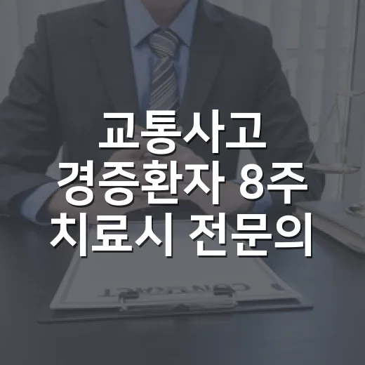 교통사고 경증환자 8주 치료시 전문의 검토 필수