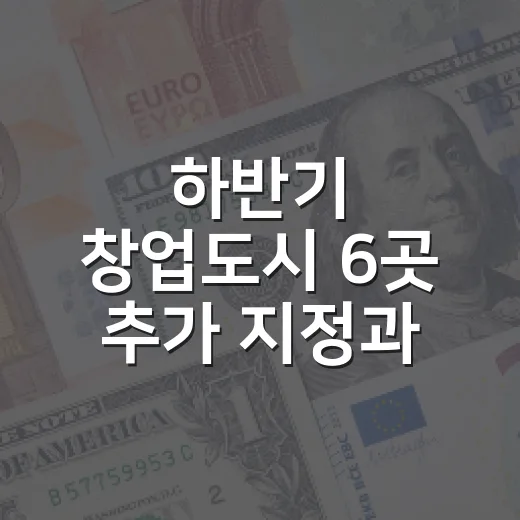 하반기 창업도시 6곳 추가 지정과 소상공인 사회보장 설계 착수