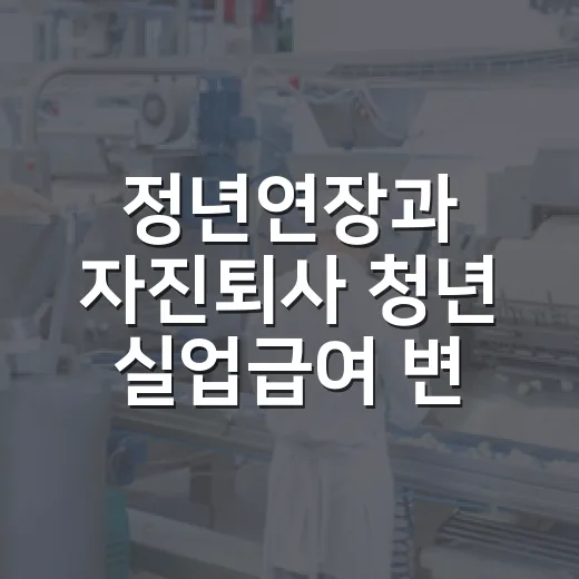 정년연장과 자진퇴사 청년 실업급여 변화
