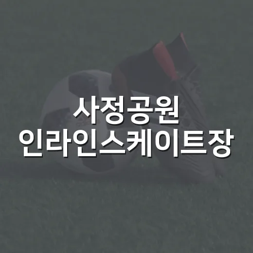 사정공원 인라인스케이트장, 가족과 함께하는 여름 건강 운동