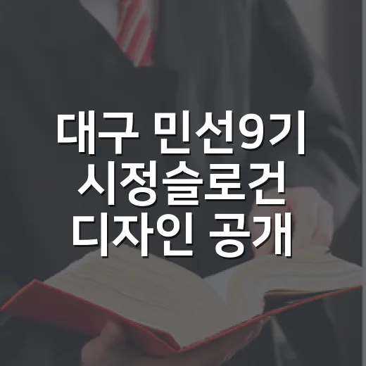대구 민선9기 시정슬로건 디자인 공개