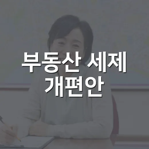 부동산 세제 개편안, 공정과세 목표