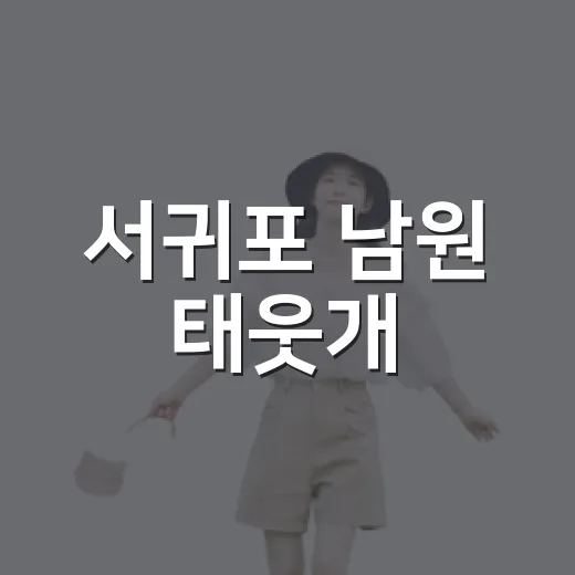 서귀포 남원 태웃개, 여름철 무료 물놀이 명소