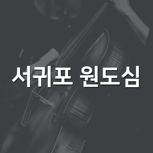 서귀포 원도심, 재즈와 영화로 물든 여름밤