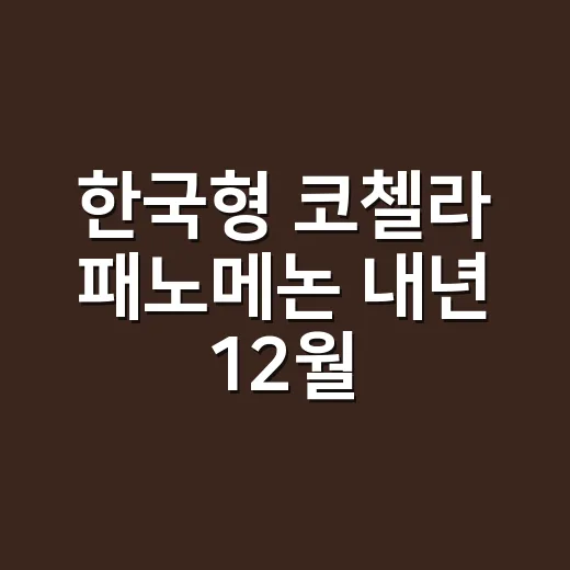 한국형 코첼라 '패노메논' 내년 12월 개막