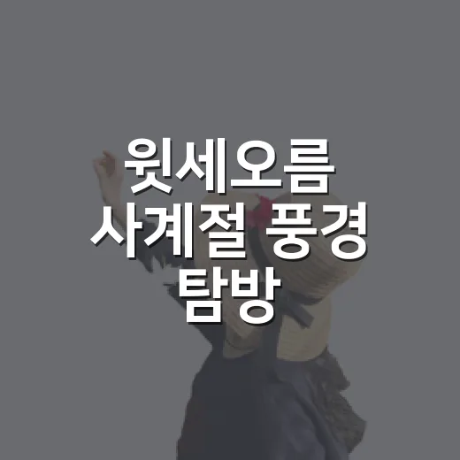 윗세오름 사계절 풍경 탐방