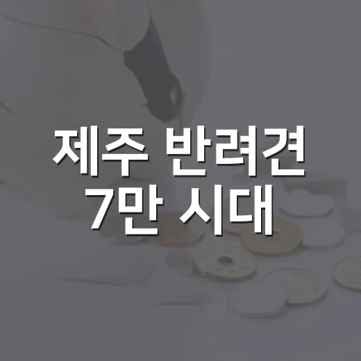 제주 반려견 7만 시대, 반려동물 산업 성장 가속