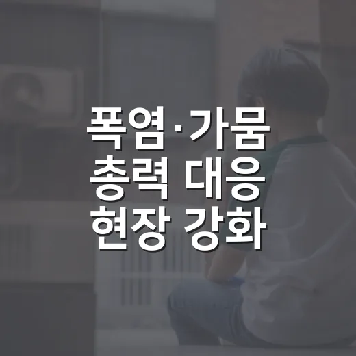 폭염·가뭄 총력 대응 현장 강화