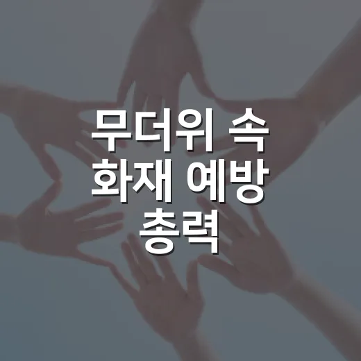 무더위 속 화재 예방 총력, 충남소방 대응 강화