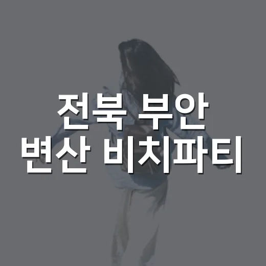 전북 부안 변산 비치파티, 여름밤의 낭만