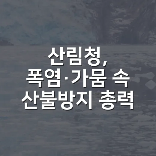 산림청, 폭염·가뭄 속 산불방지 총력 대응
