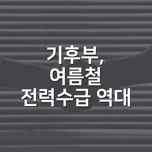 기후부, 여름철 전력수급 역대 최대 대비 점검