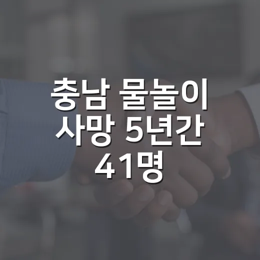 충남 물놀이 사망 5년간 41명, 7·8월 집중
