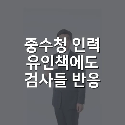 중수청 인력 유인책에도 검사들 반응 냉담