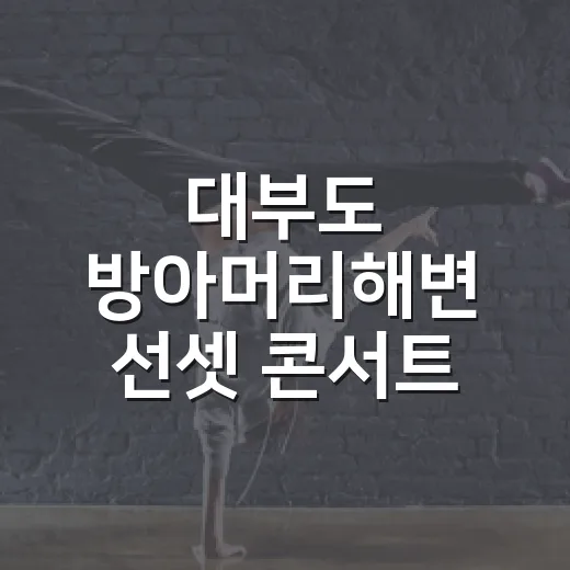 대부도 방아머리해변 선셋 콘서트