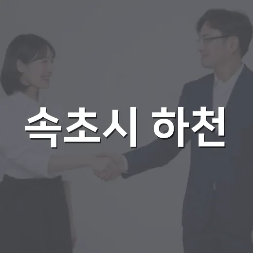 속초시 하천·계곡 불법행위 특별 단속 실시