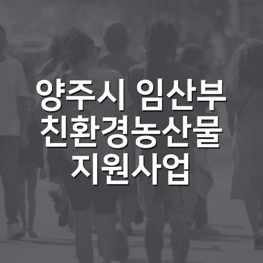 양주시 임산부 친환경농산물 지원사업 이용법과 후기