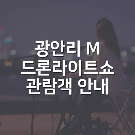 광안리 M 드론라이트쇼 관람객 안내