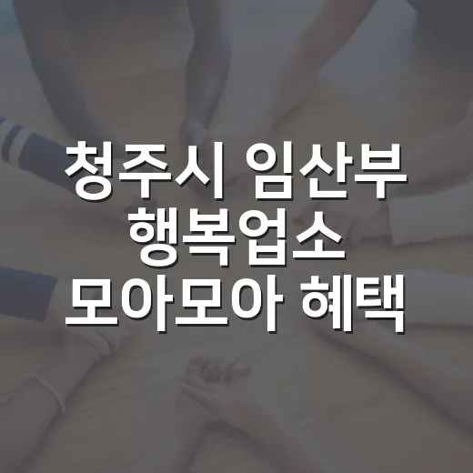 청주시 임산부 행복업소 모아모아 혜택 시작