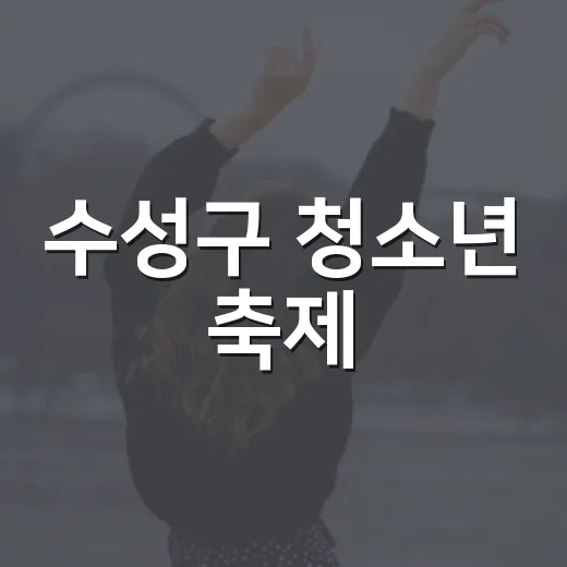 수성구 청소년 축제, 세계청소년의날 맞아 개최