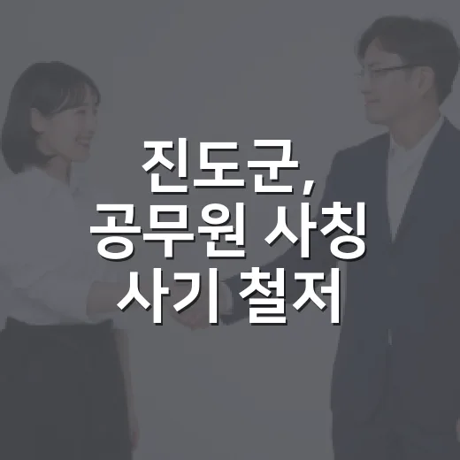 진도군, 공무원 사칭 사기 철저 경계 당부