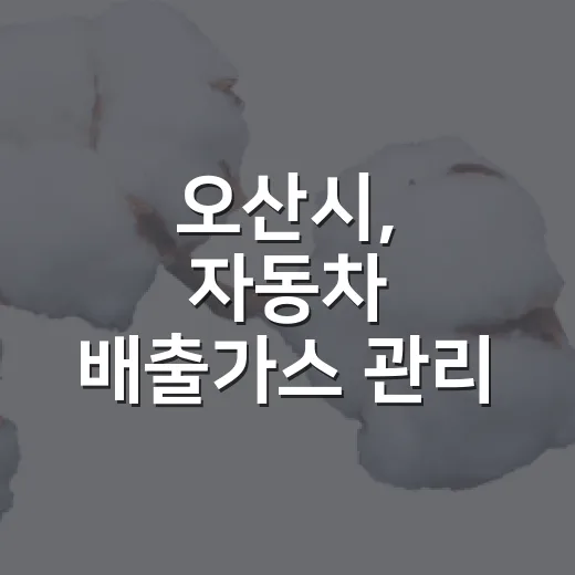 오산시, 자동차 배출가스 관리 강화로 쾌적한 대기환경 조성