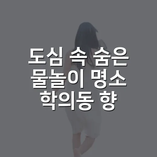 도심 속 숨은 물놀이 명소 학의동 향기공원