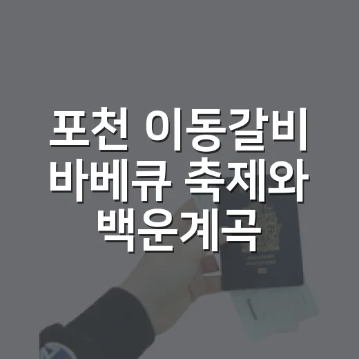 포천 이동갈비 바베큐 축제와 백운계곡의 만남