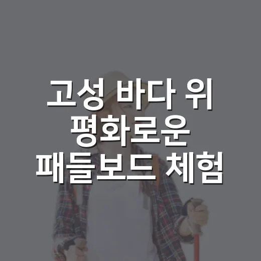 고성 바다 위 평화로운 패들보드 체험