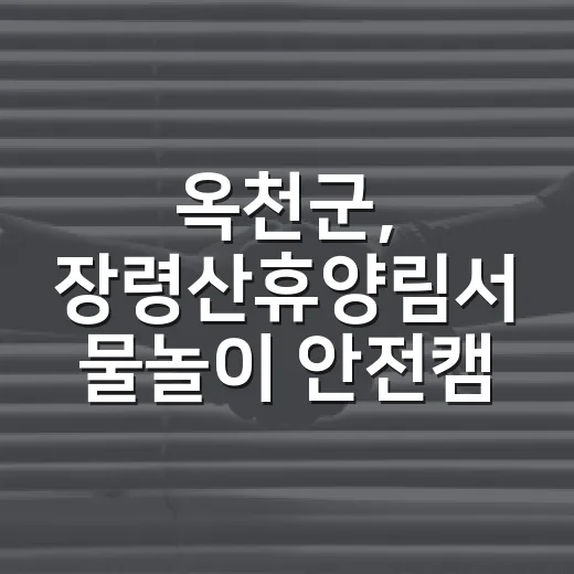 옥천군, 장령산휴양림서 물놀이 안전캠페인 전개