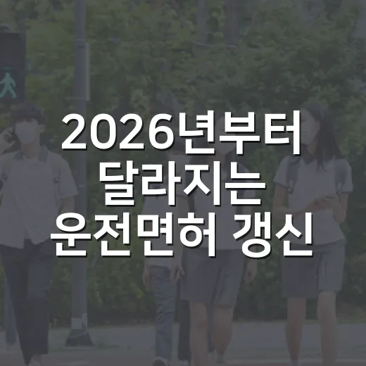 2026년부터 달라지는 운전면허 갱신 기간