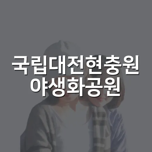 국립대전현충원 야생화공원, 여름 산책 명소