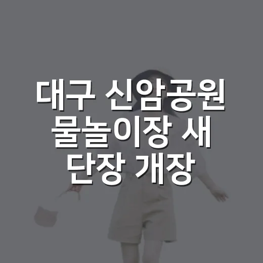 대구 신암공원 물놀이장 새 단장 개장