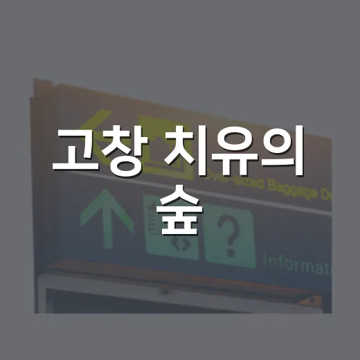 고창 치유의 숲, 멈춘 시간 속 진짜 치유